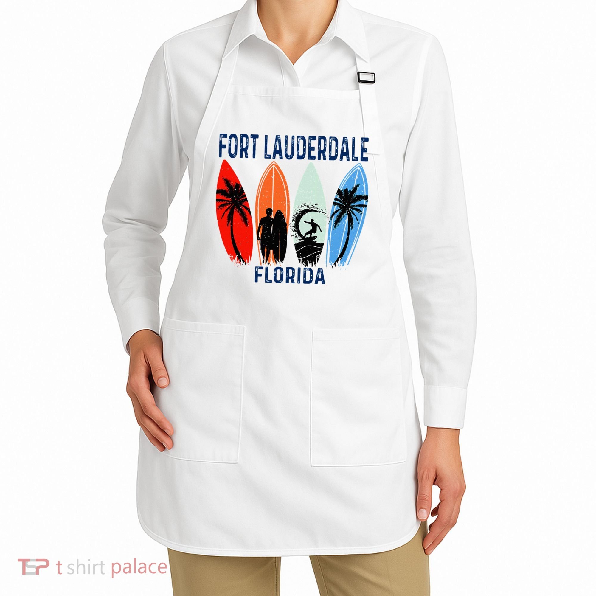 Retro Fort Lauderdale Beach Florida Surfboarder Beach Apron