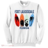 Retro Fort Lauderdale Beach Florida Surfboarder Beach Sweatshirt thumb 0