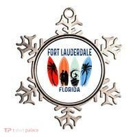 Retro Fort Lauderdale Beach Florida Surfboarder Beach Ornament thumb 0