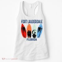 Retro Fort Lauderdale Beach Florida Surfboarder Beach Women's Tank Top thumb 0