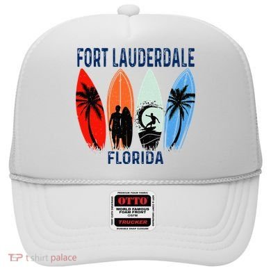 Retro Fort Lauderdale Beach Florida Surfboarder Beach Hat