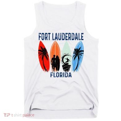 Retro Fort Lauderdale Beach Florida Surfboarder Beach Tank Top