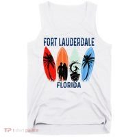 Retro Fort Lauderdale Beach Florida Surfboarder Beach Tank Top thumb 0