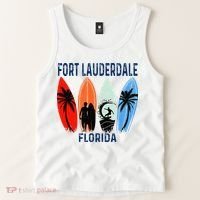 Retro Fort Lauderdale Beach Florida Surfboarder Beach Tank Top thumb 2