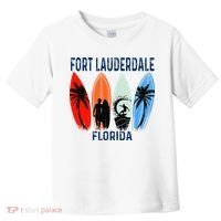 Retro Fort Lauderdale Beach Florida Surfboarder Beach Toddler T-Shirt thumb 0