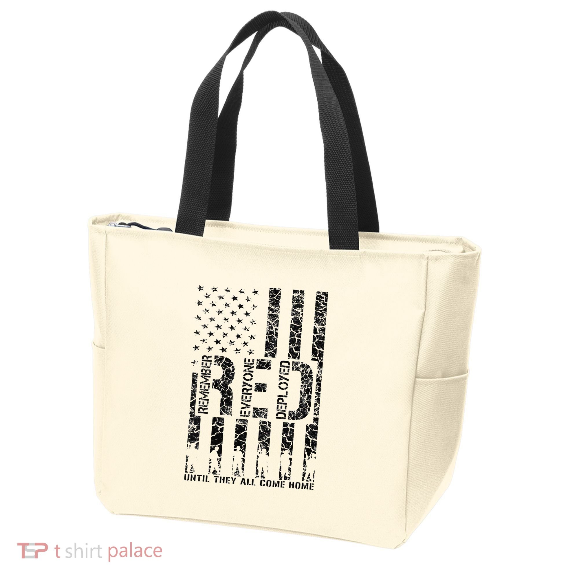 Red Friday Military Veteran Remember Everyone Deployed Tote Bag