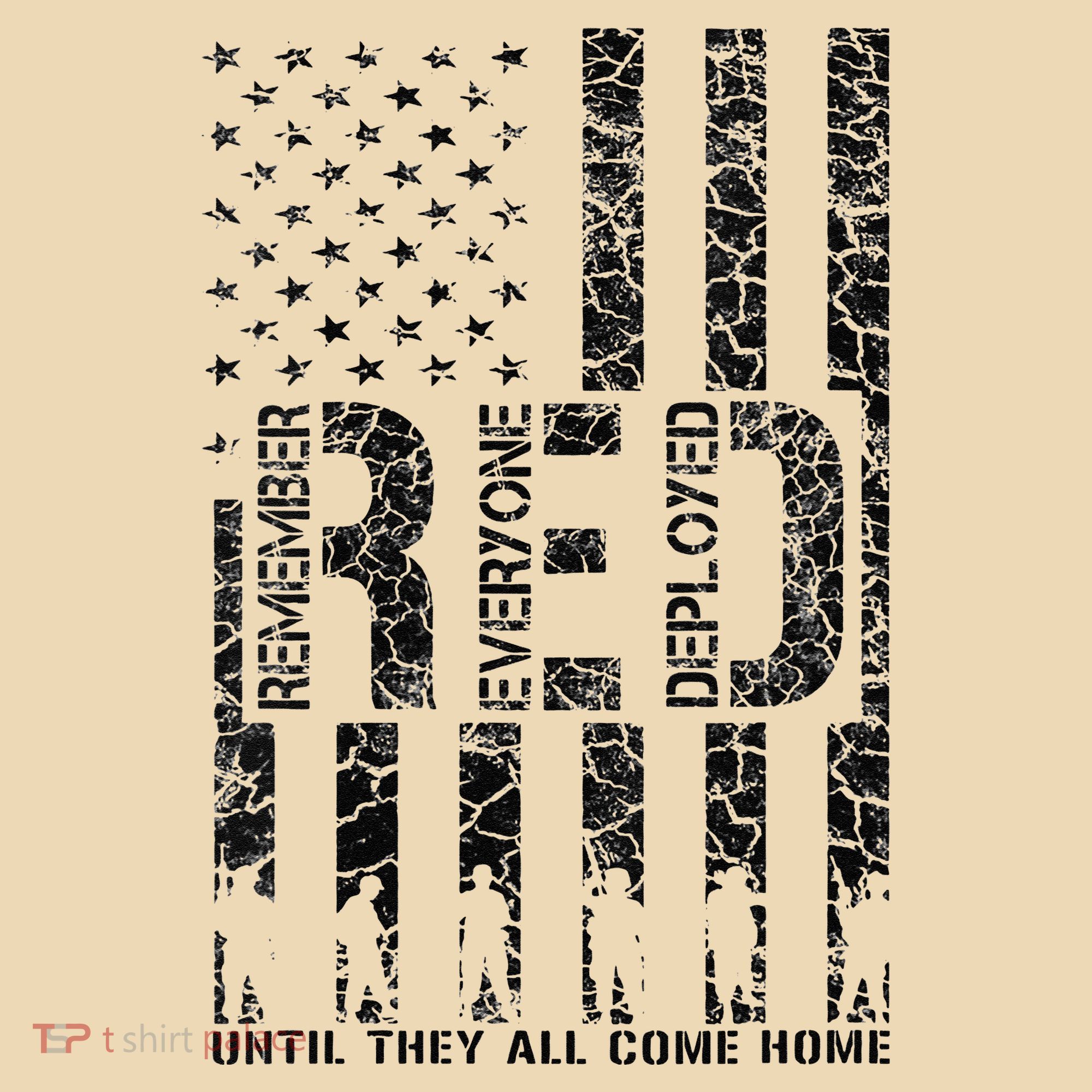 Red Friday Military Veteran Remember Everyone Deployed Tote Bag