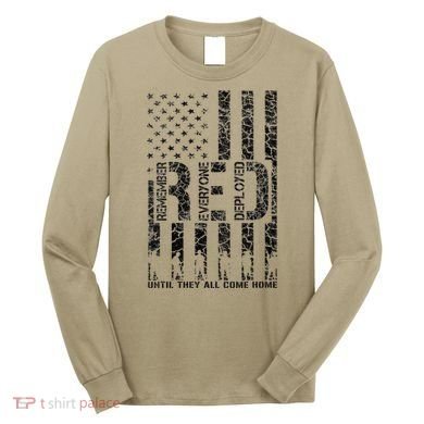 Red Friday Military Veteran Remember Everyone Deployed Long Sleeve Shirt