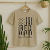 Red Friday Military Veteran Remember Everyone Deployed T-Shirt thumb 2