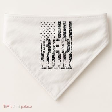 Red Friday Military Veteran Remember Everyone Deployed USA-Made Doggie Bandana
