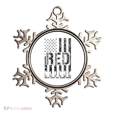 Red Friday Military Veteran Remember Everyone Deployed Ornament