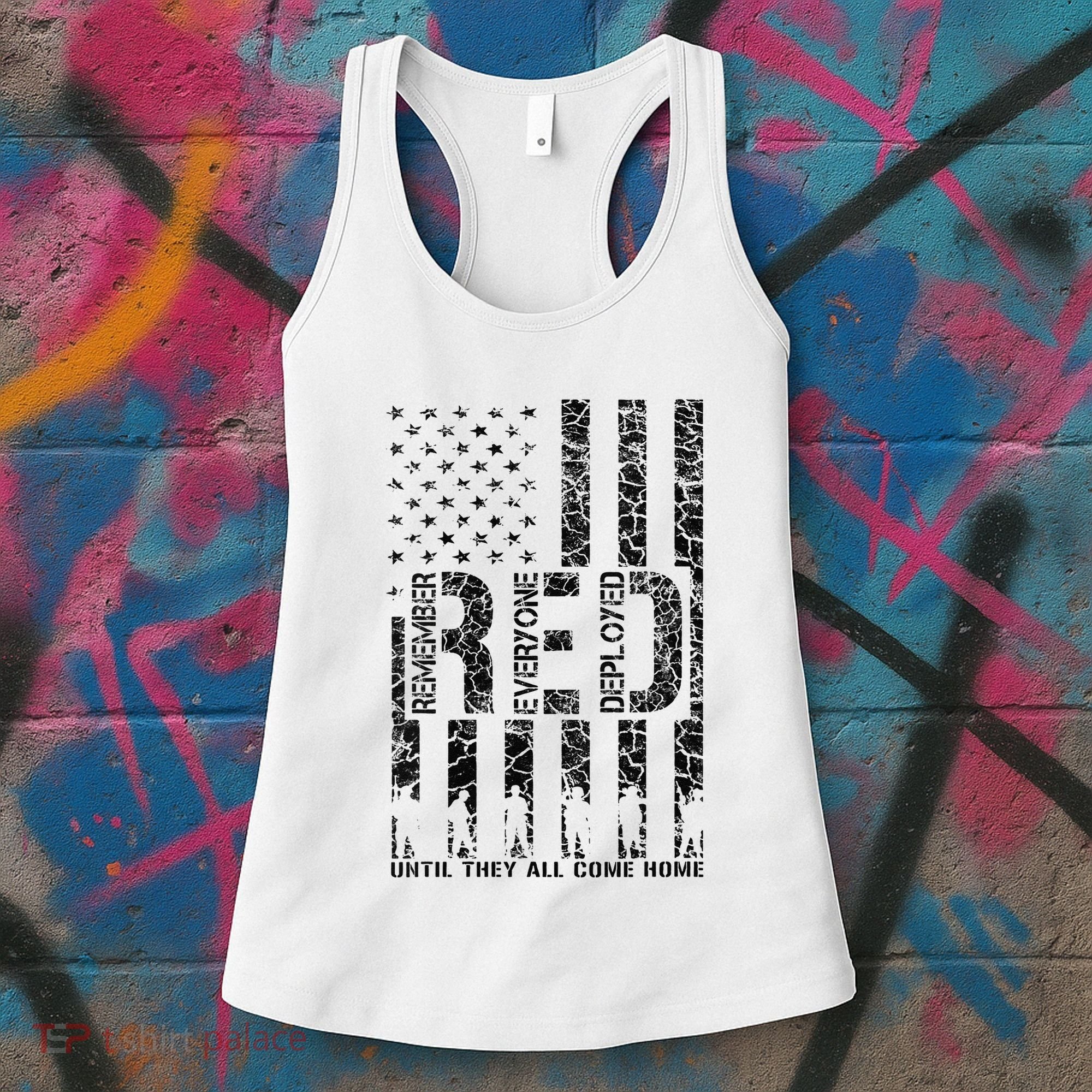 Red Friday Military Veteran Remember Everyone Deployed Women's Tank Top