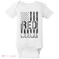 Red Friday Military Veteran Remember Everyone Deployed Baby Bodysuit thumb 0