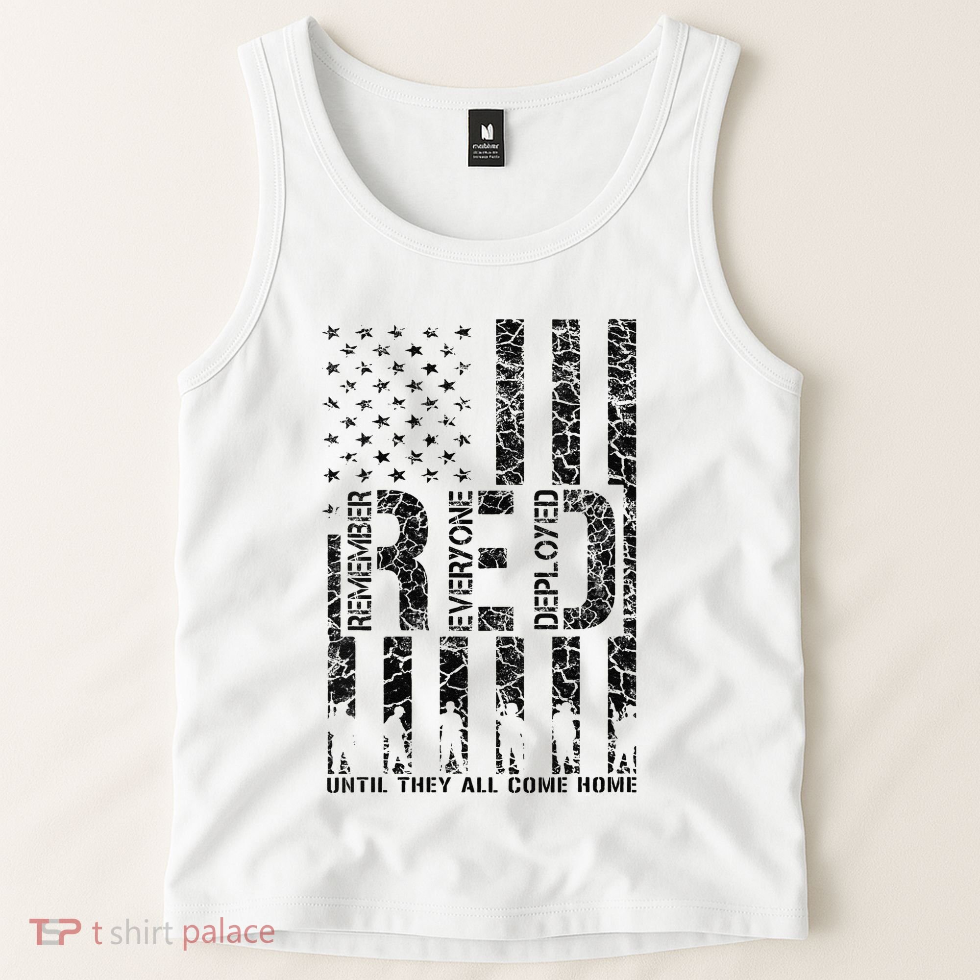 Red Friday Military Veteran Remember Everyone Deployed Tank Top