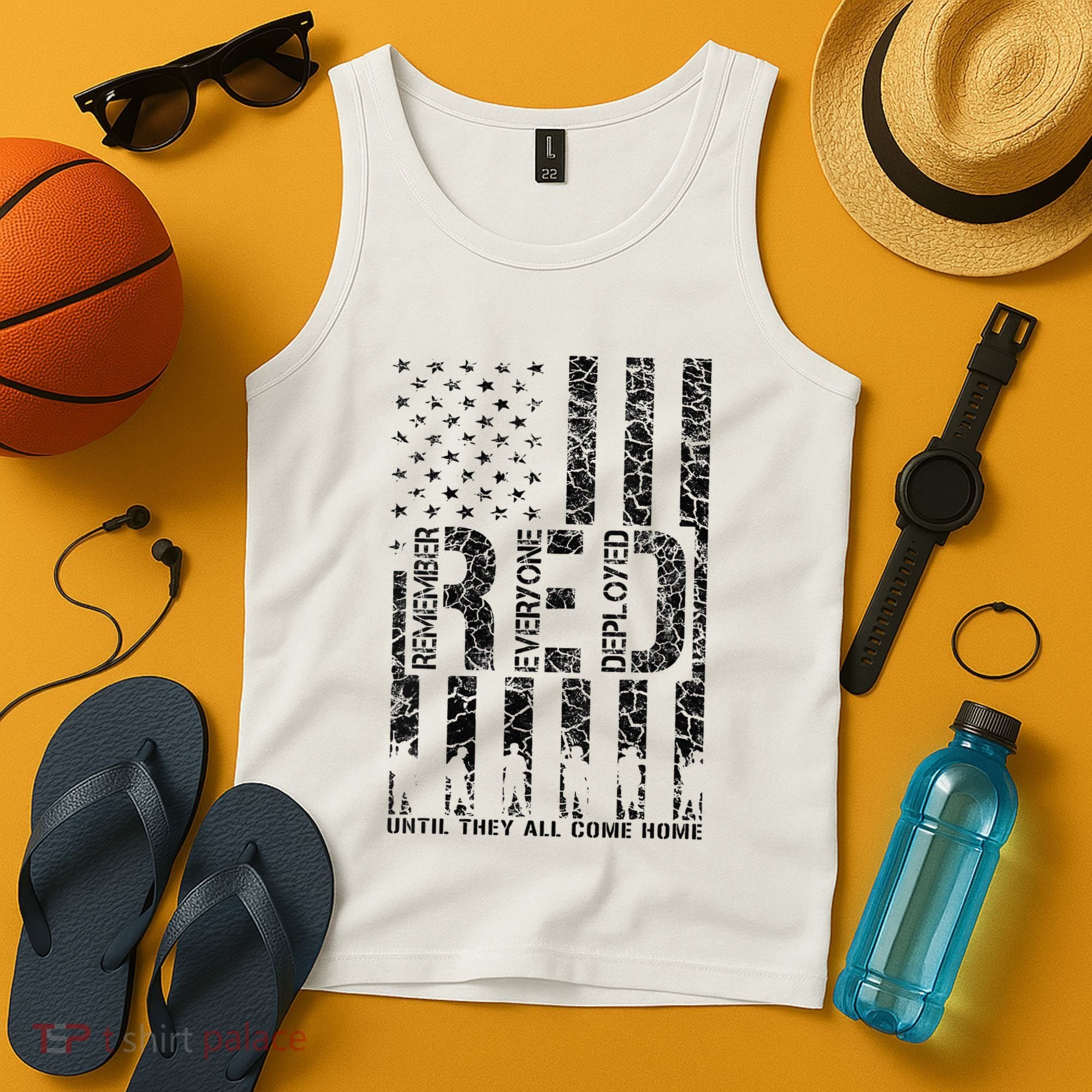 Red Friday Military Veteran Remember Everyone Deployed Tank Top