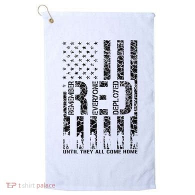 Red Friday Military Veteran Remember Everyone Deployed Golf Towel