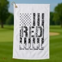 Red Friday Military Veteran Remember Everyone Deployed Golf Towel thumb 1