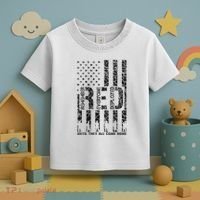 Red Friday Military Veteran Remember Everyone Deployed Toddler T-Shirt thumb 3