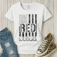 Red Friday Military Veteran Remember Everyone Deployed Women's T-Shirt thumb 3