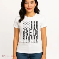Red Friday Military Veteran Remember Everyone Deployed Women's T-Shirt thumb 4