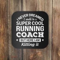 Running For Mom Marathoner Runner Coach Racing Coaster thumb 0