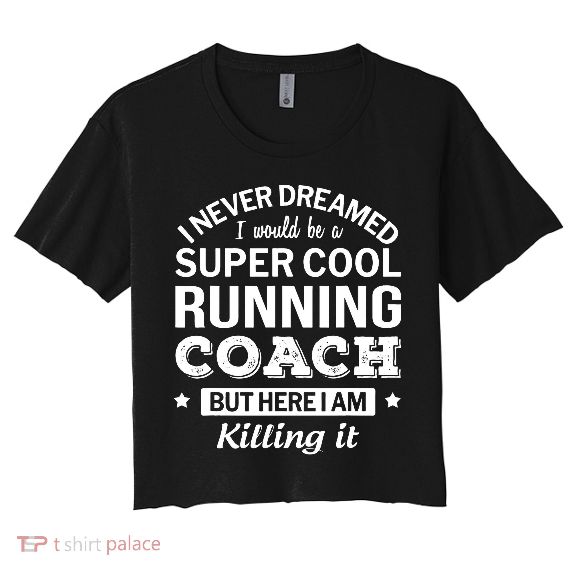 Running For Mom Marathoner Runner Coach Racing Women's Crop Top Tee