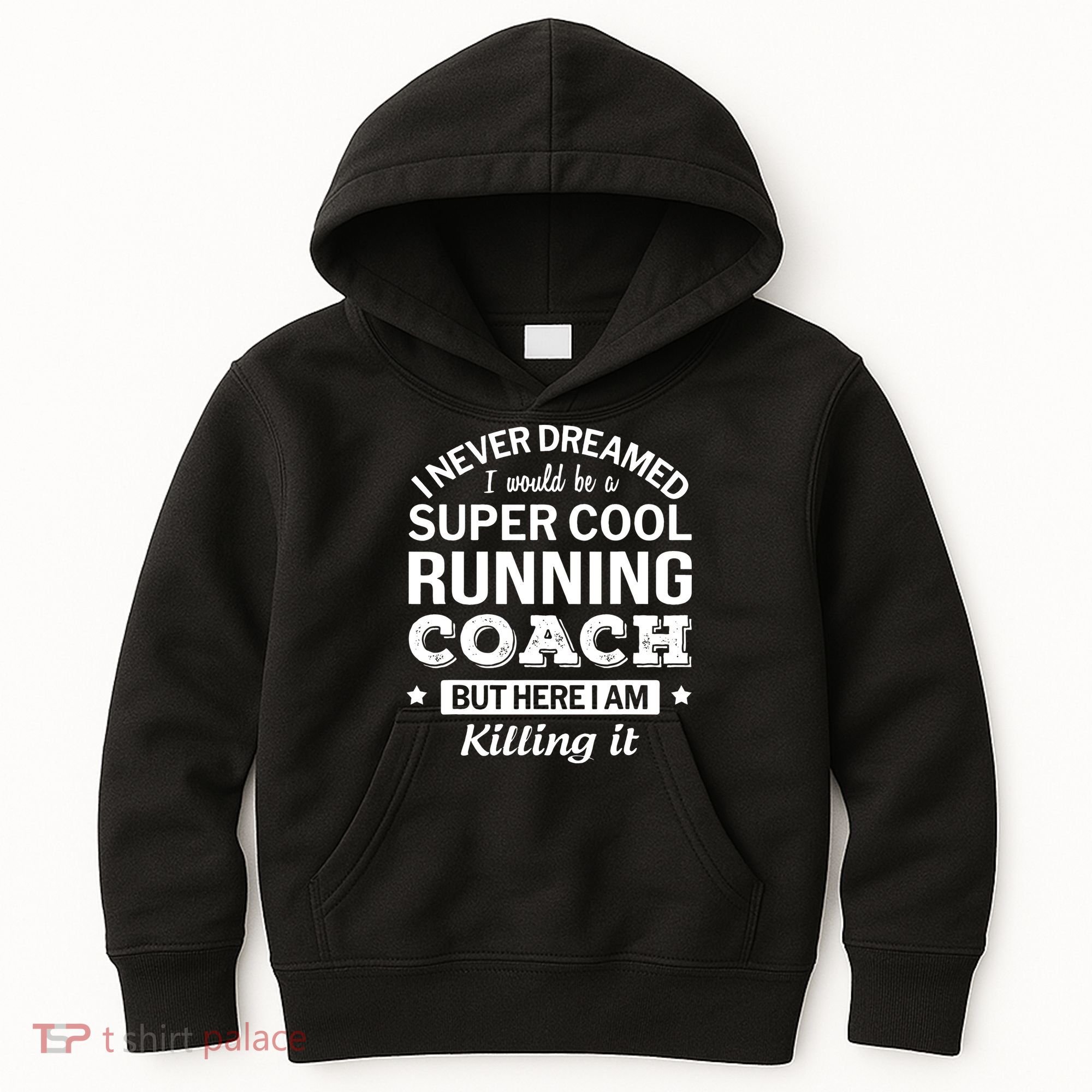Running For Mom Marathoner Runner Coach Racing Kids Hoodie