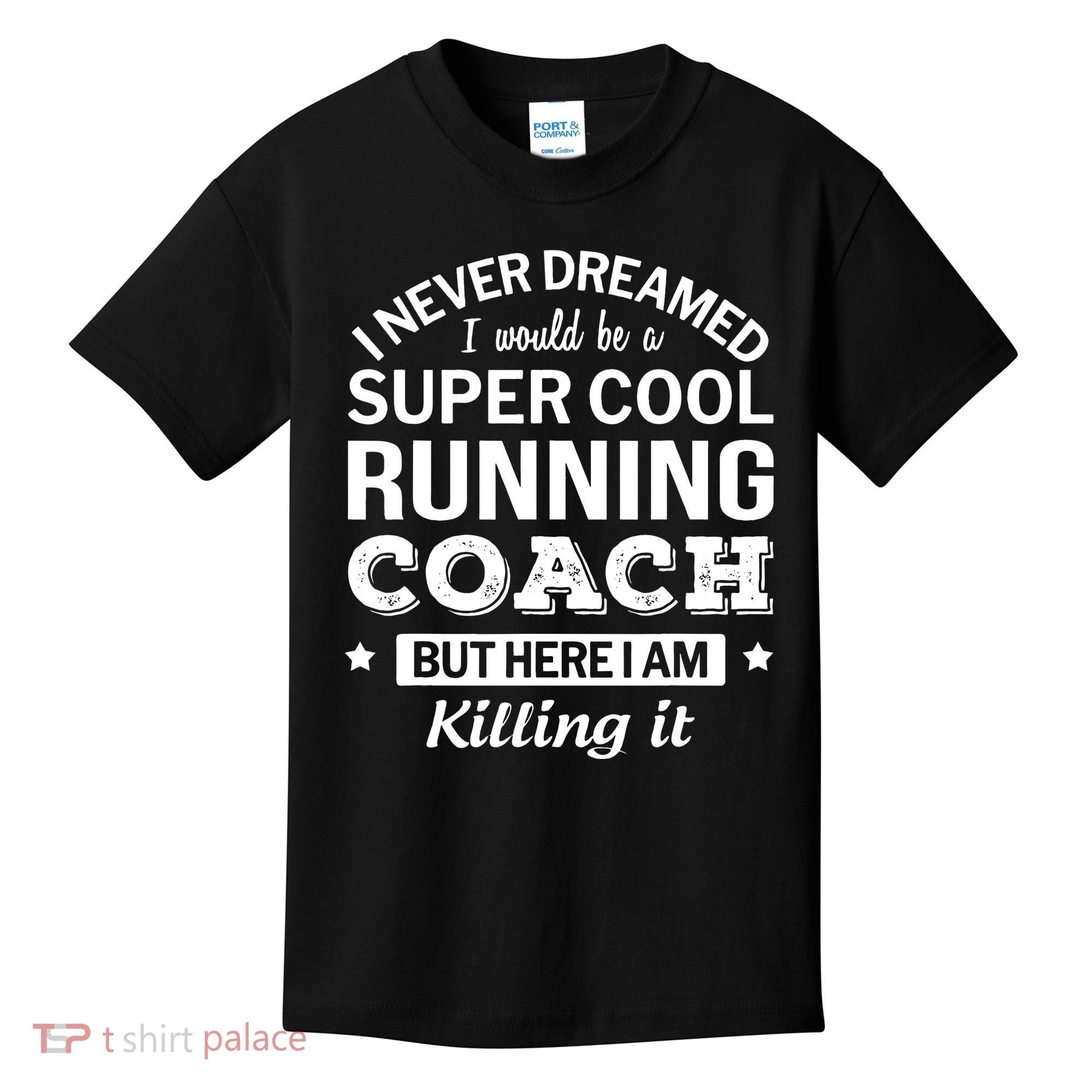 Running For Mom Marathoner Runner Coach Racing Kids T-Shirt