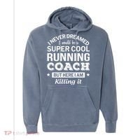Running For Mom Marathoner Runner Coach Racing Comfort Colors Garment-Dyed Hooded Sweatshirt thumb 0