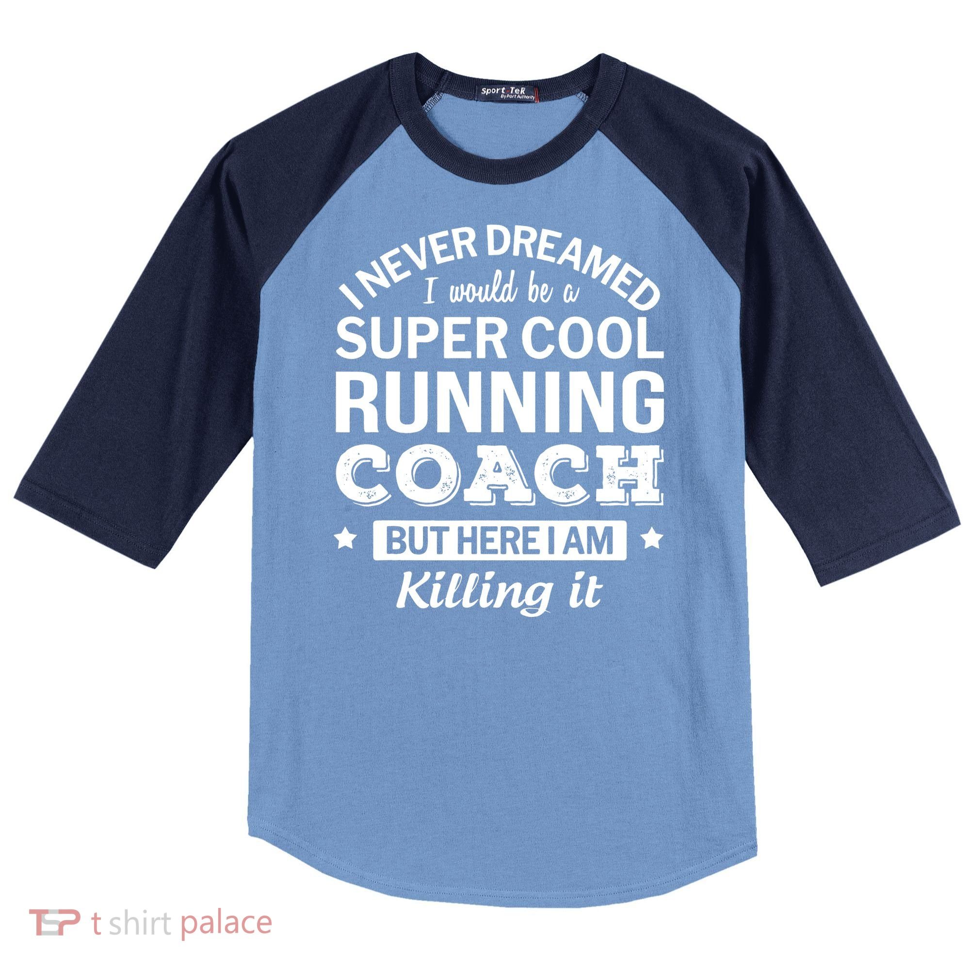 Running For Mom Marathoner Runner Coach Racing Raglan Baseball Sleeve Shirt