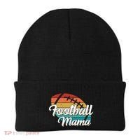 Retro Football Mama Ball Mom Player Jersey Team Mother Funny Gift Beanie thumb 0
