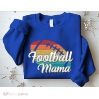 Retro Football Mama Ball Mom Player Jersey Team Mother Funny Gift Sweatshirt thumb 2