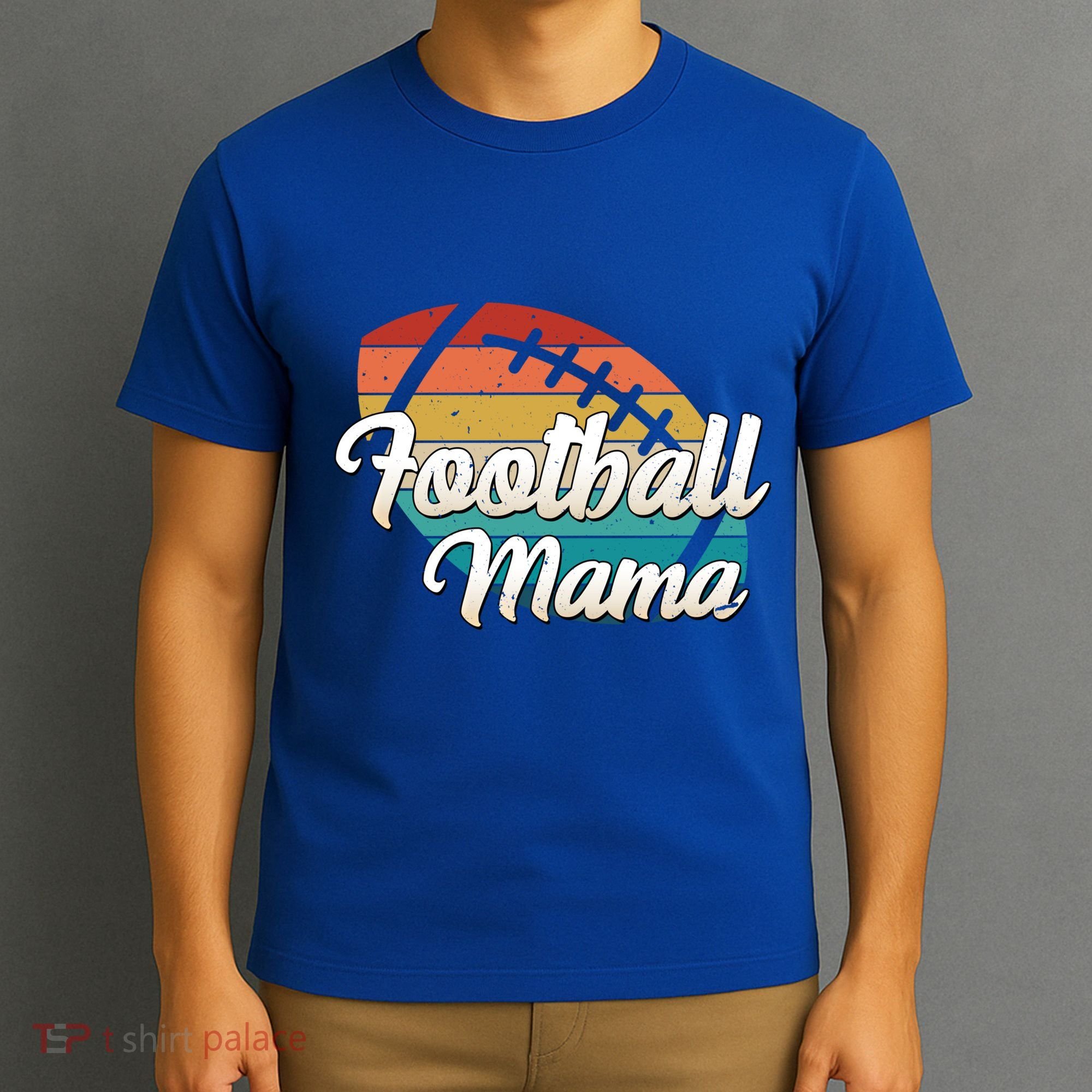 Retro Football Mama Ball Mom Player Jersey Team Mother Funny Gift T-Shirt