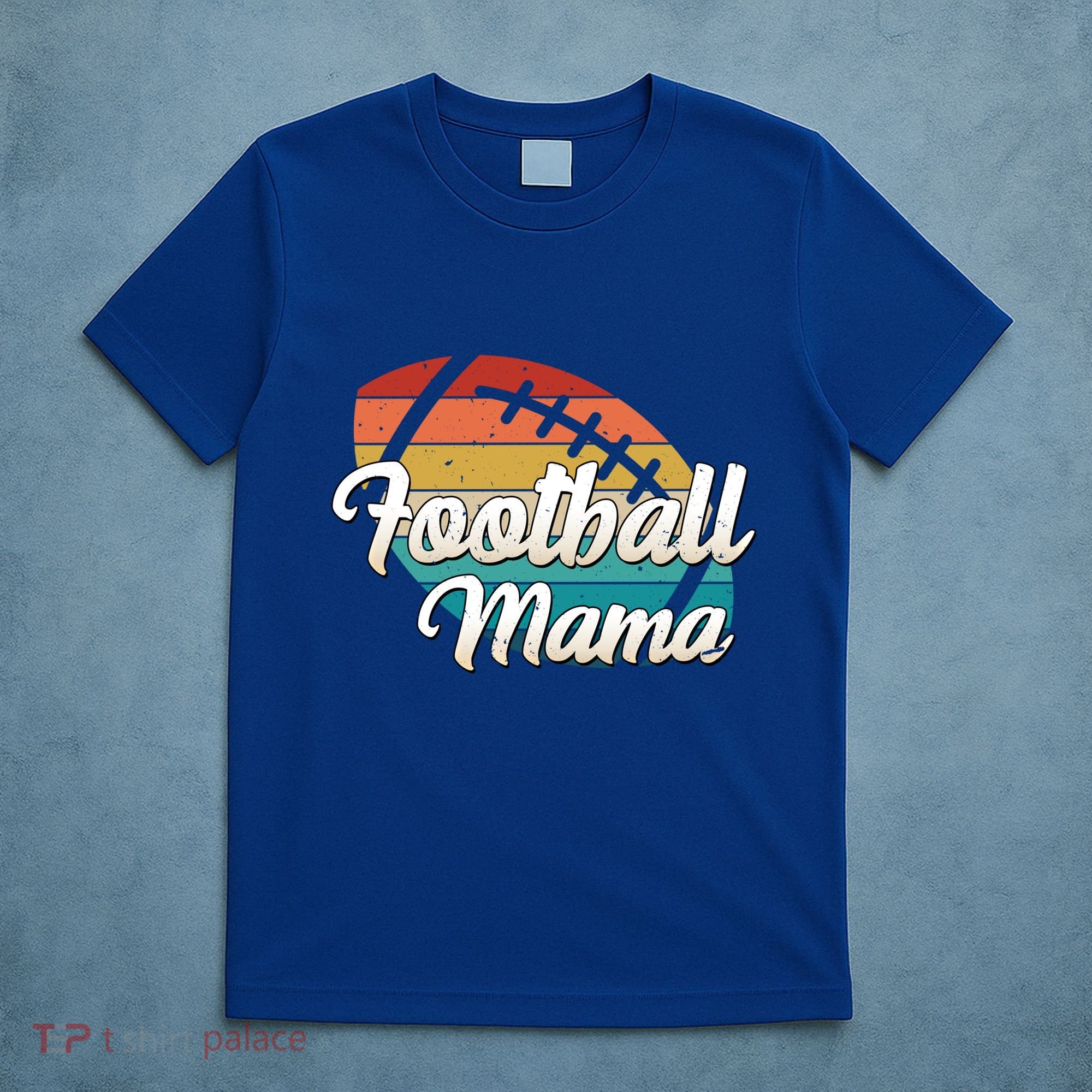 Retro Football Mama Ball Mom Player Jersey Team Mother Funny Gift T-Shirt
