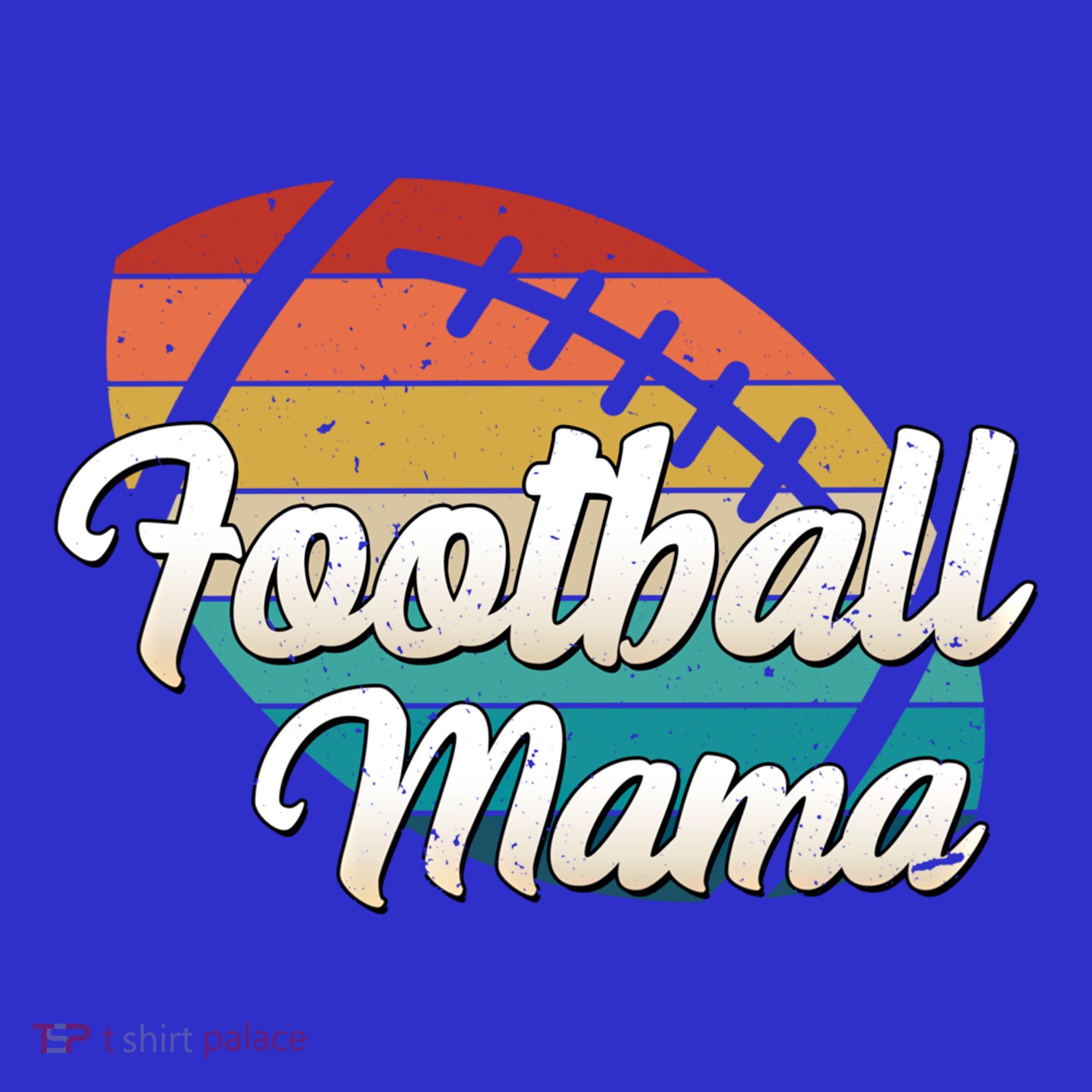 Retro Football Mama Ball Mom Player Jersey Team Mother Funny Gift Polo