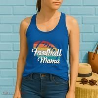 Retro Football Mama Ball Mom Player Jersey Team Mother Funny Gift Women's Tank Top thumb 2