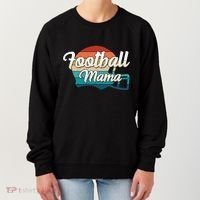 Retro Football Mama Helmet Coach Player Mom Team Cool Gift Women's Sweatshirt thumb 0