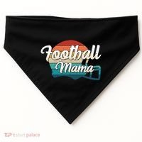Retro Football Mama Helmet Coach Player Mom Team Cool Gift USA-Made Doggie Bandana thumb 0