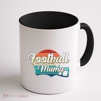 Retro Football Mama Helmet Coach Player Mom Team Cool Gift Coffee Mug thumb 1