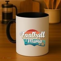 Retro Football Mama Helmet Coach Player Mom Team Cool Gift Coffee Mug thumb 4