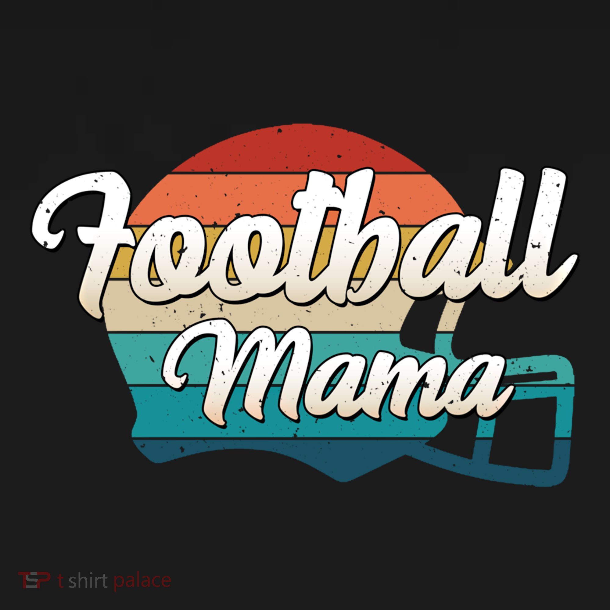 Retro Football Mama Helmet Coach Player Mom Team Cool Gift Women's Hoodie