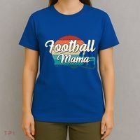 Retro Football Mama Helmet Coach Player Mom Team Cool Gift T-Shirt thumb 4