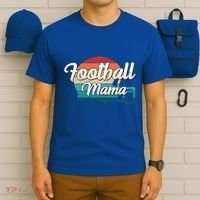 Retro Football Mama Helmet Coach Player Mom Team Cool Gift T-Shirt thumb 6
