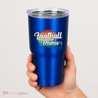 Retro Football Mama Helmet Coach Player Mom Team Cool Gift Tumbler thumb 2