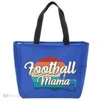 Retro Football Mama Helmet Coach Player Mom Team Cool Gift Tote Bag thumb 0