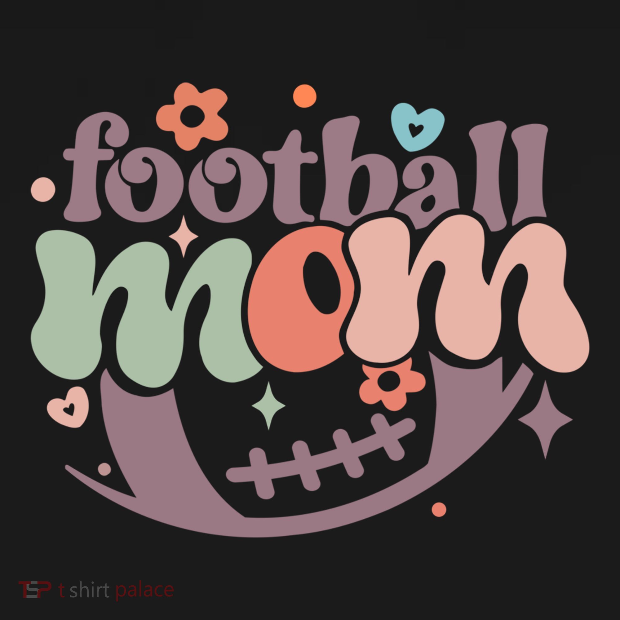 Retro Football Mom Game Groovy American Football Mama Gift Women's Hoodie