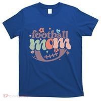 Retro Football Mom Game Groovy American Football Mama Gift T-Shirt thumb 0