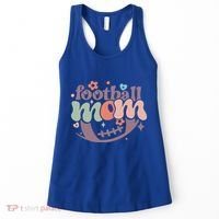 Retro Football Mom Game Groovy American Football Mama Gift Women's Tank Top thumb 0