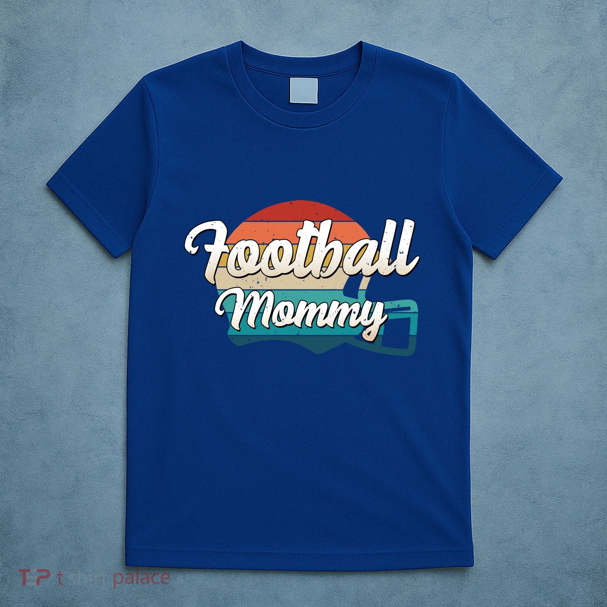 Retro Football Mommy Helmet Player Jersey Team Mom Gift T-Shirt