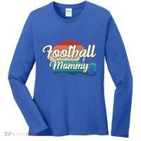 Retro Football Mommy Helmet Player Jersey Team Mom Gift Women's Long Sleeve Shirt thumb 0
